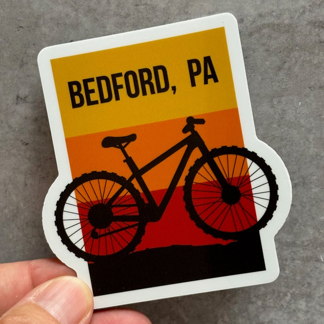Bedford PA Bicycle Sticker - Juli's Wearable Art