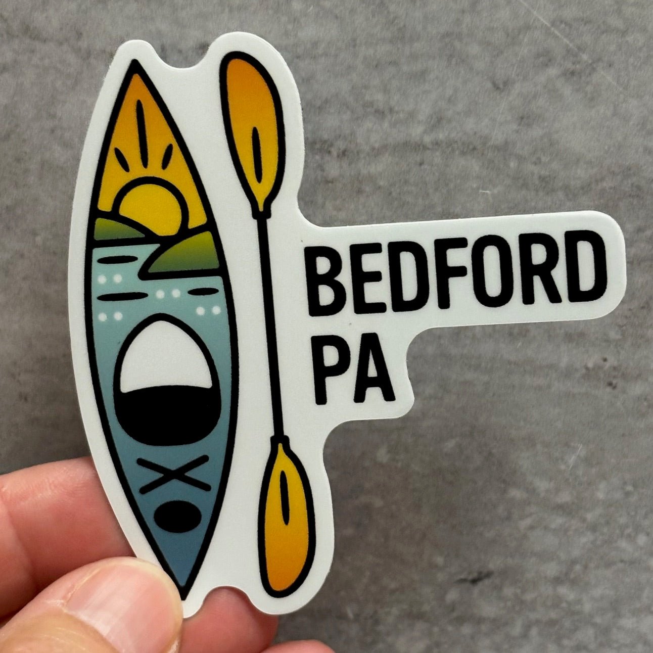 Bedford PA Kayak Sticker - Juli's Wearable Art