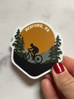 Bedford PA Off Road Biker Sticker - Juli's Wearable Art