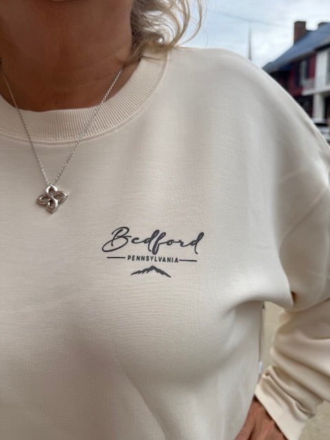 Bedford Pennsylvania Sand Wash Crew Neck | Oat Milk - Juli's Wearable Art