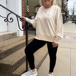Bedford Pennsylvania Sand Wash Crew Neck | Oat Milk - Juli's Wearable Art
