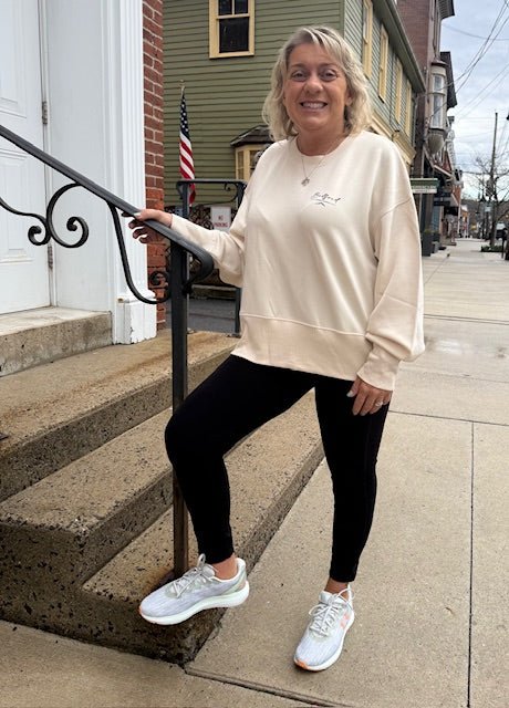 Bedford Pennsylvania Sand Wash Crew Neck | Oat Milk