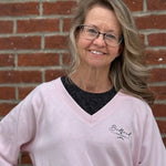 Bedford Pennsylvania V - Neck Sweatshirt | Baby Pink - Juli's Wearable Art