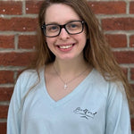 Bedford Pennsylvania V - Neck Sweatshirt | Sheer Blue - Juli's Wearable Art