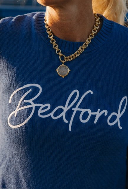 Bedford Script Crew Neck Sweater - Juli's Wearable Art