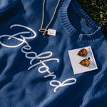 Bedford Script Crew Neck Sweater - Juli's Wearable Art