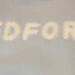 Bedford Unisex Crewneck Sweatshirt – Coastal Blue with Chenille Letters - Juli's Wearable Art