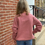 Bedford Unisex Crewneck Sweatshirt – Dusty Rose with Chenille Letters - Juli's Wearable Art