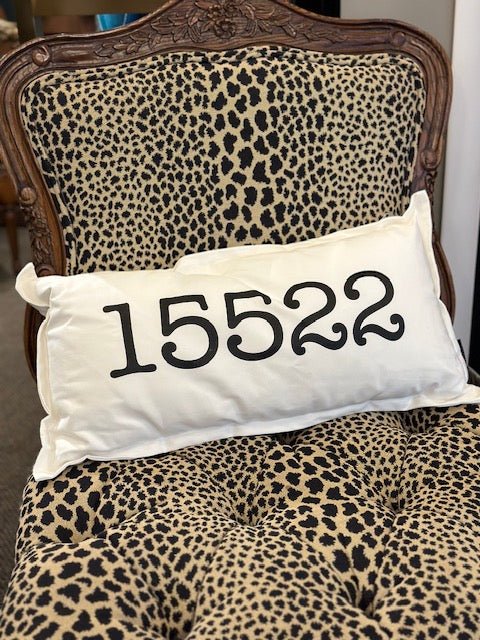 Bedford Zip Code Pillow - 15522 - Juli's Wearable Art