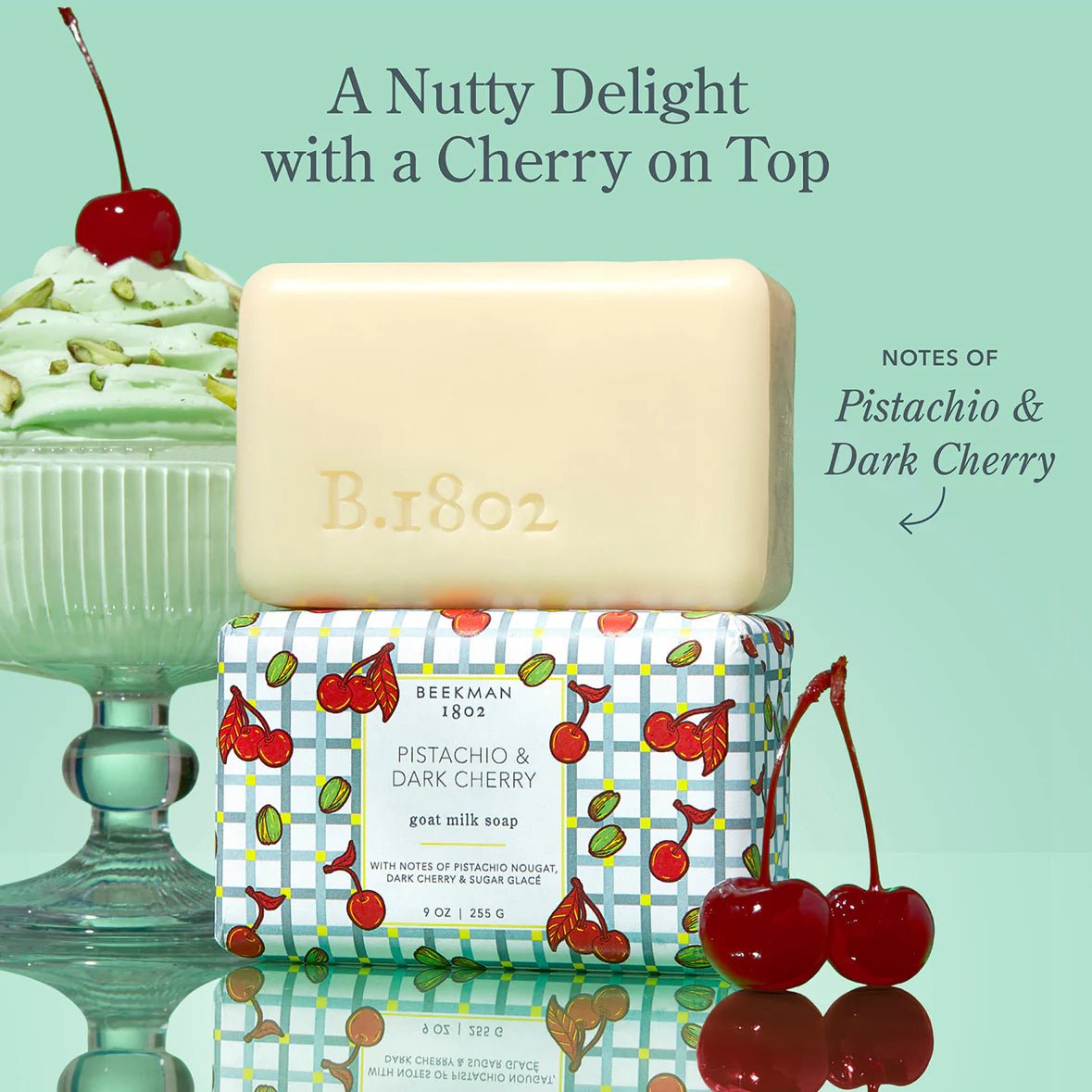 Beekman 1802 Pistachio & Dark Cherry Goat Milk Soap - Juli's Wearable Art