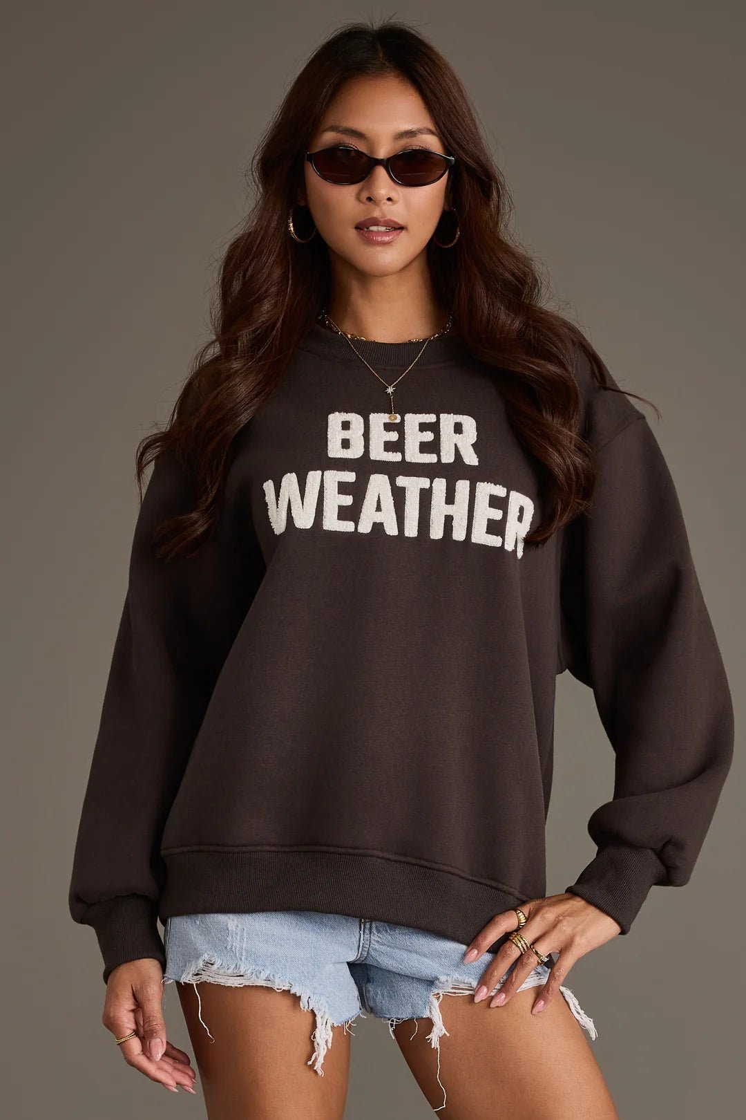 Beer Weather Sweatshirt | Charcoal - Juli's Wearable Art