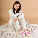 Betty Bow Fuzzy Slippers - Hot Pink - Juli's Wearable Art