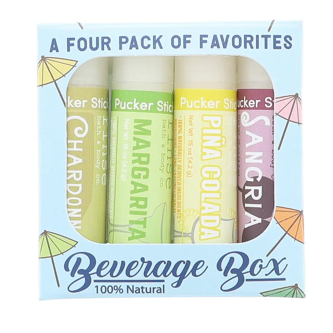 Beverage Box Lip Balm Pack | Natural Lip Care Gift Set - Juli's Wearable Art