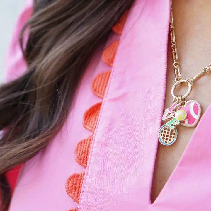 Billie Linked Tennis Charm Necklace - Juli's Wearable Art