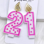 Birthday Candle Novelty Earrings - Juli's Wearable Art