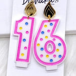 Birthday Candle Novelty Earrings - Juli's Wearable Art