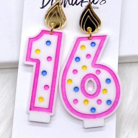 Birthday Candle Novelty Earrings - Juli's Wearable Art