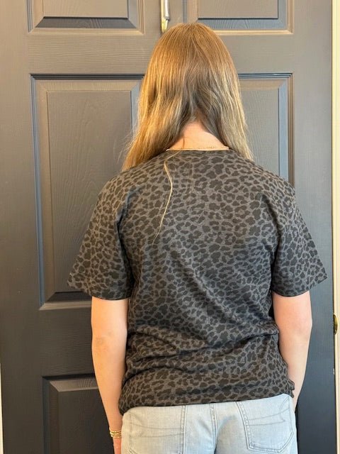 Bisons Leopard Print "Social Club" Tee - Juli's Wearable Art