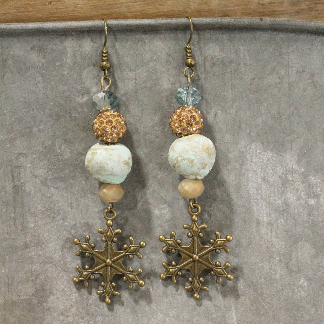 Blizzard Season Dangle Earrings - Juli's Wearable Art