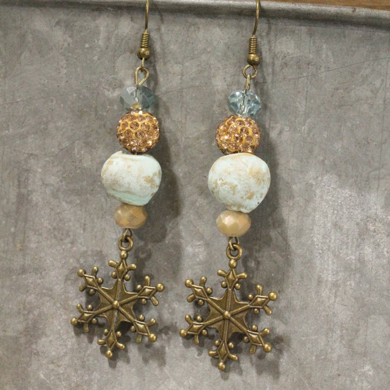 Blizzard Season Dangle Earrings - Juli's Wearable Art