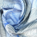 Blue Weeping Wonder Screen - Printed Gingko Scarf - Juli's Wearable Art