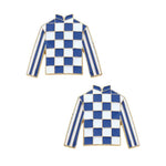 Bluebell Jockey Silk Enamel Stud Earrings in Blue & White - Juli's Wearable Art