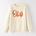 Boo Halloween Knit Sweater – Cozy Fall Pullover - Juli's Wearable Art