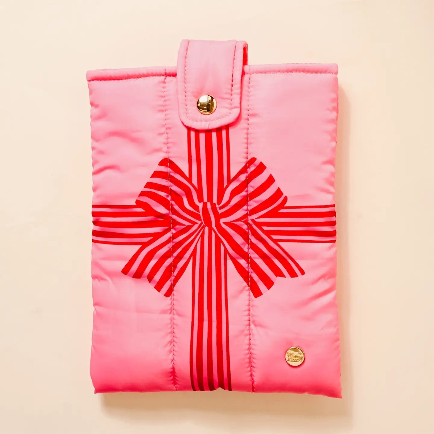 Book Cover - Holiday Gift Bow Red - Juli's Wearable Art