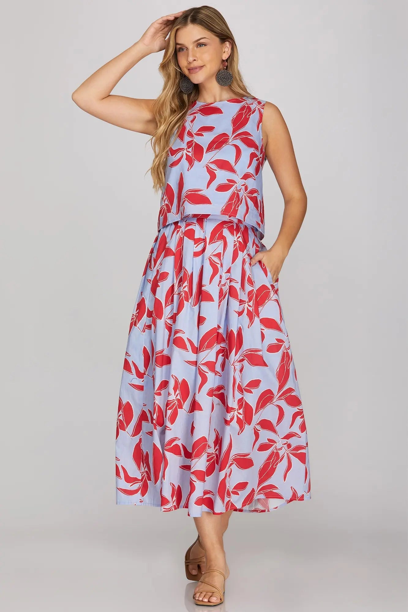 Botanical Bliss Sleeveless Top - Juli's Wearable Art
