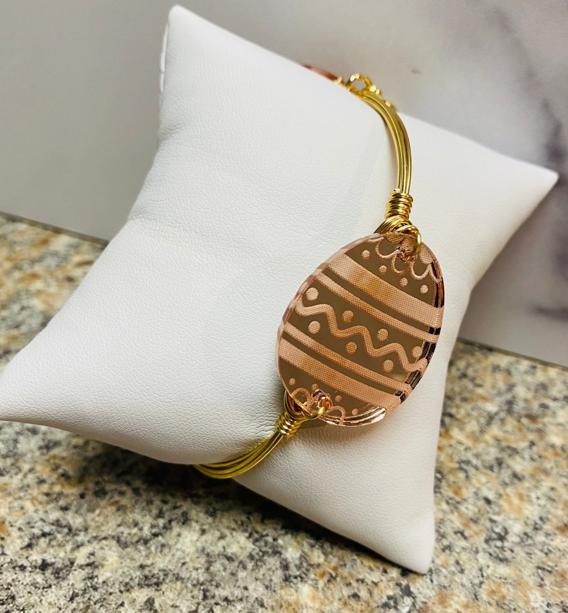 Bourbon & Boweties - Shiny Easter Egg Bangle Bracelet - Juli's Wearable Art