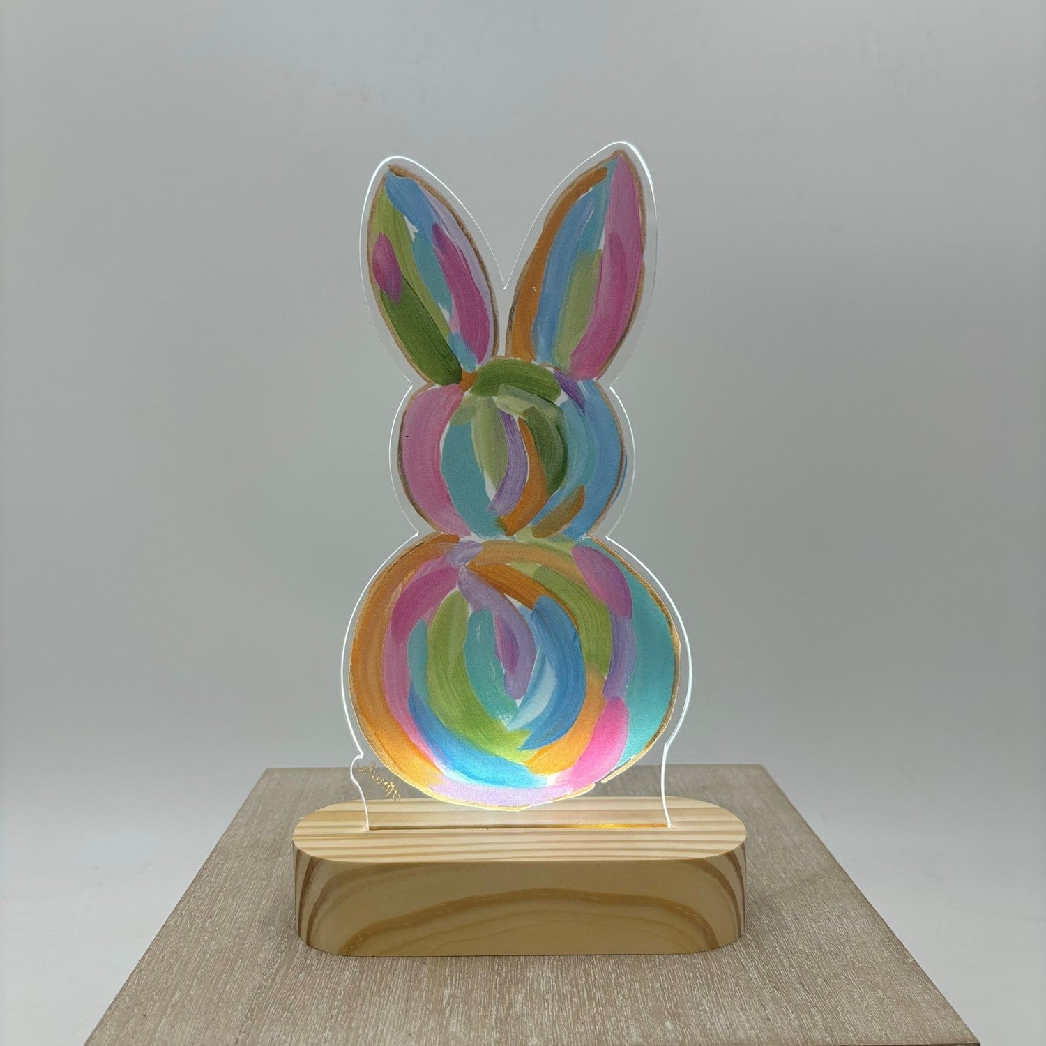 Bright Bunny LED Acrylic Table Sign - Juli's Wearable Art