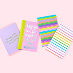 Bright & Fun Mini Notebook | 4 Pack Set | Neon + Foil - Juli's Wearable Art