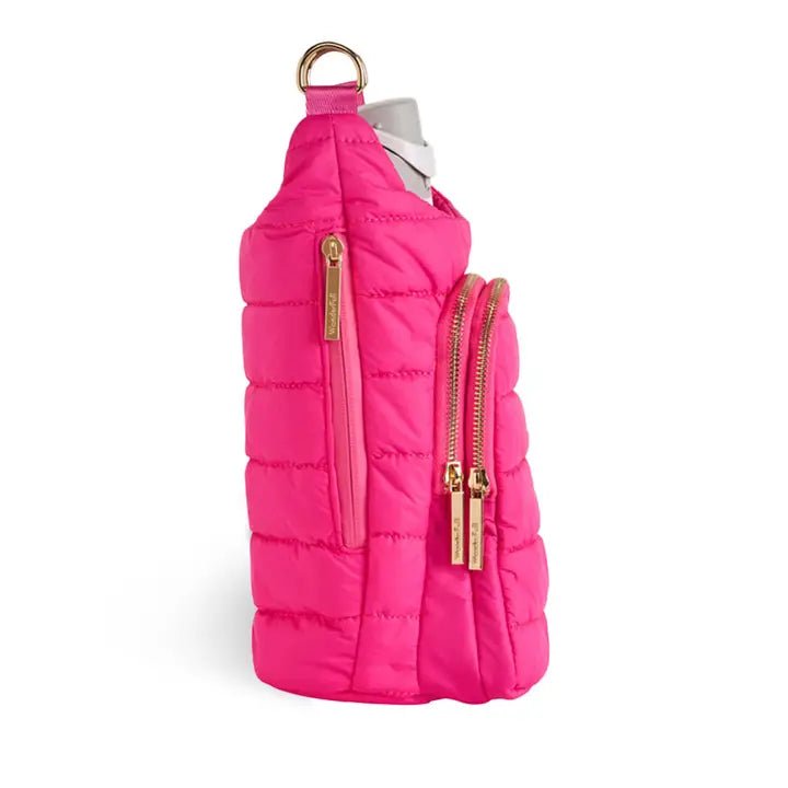 Bright Pink Hydrobag® Handle™ with Pink and Cream Strap - Juli's Wearable Art