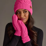 Bright Pink Pattern Knit Pom Hat - Juli's Wearable Art