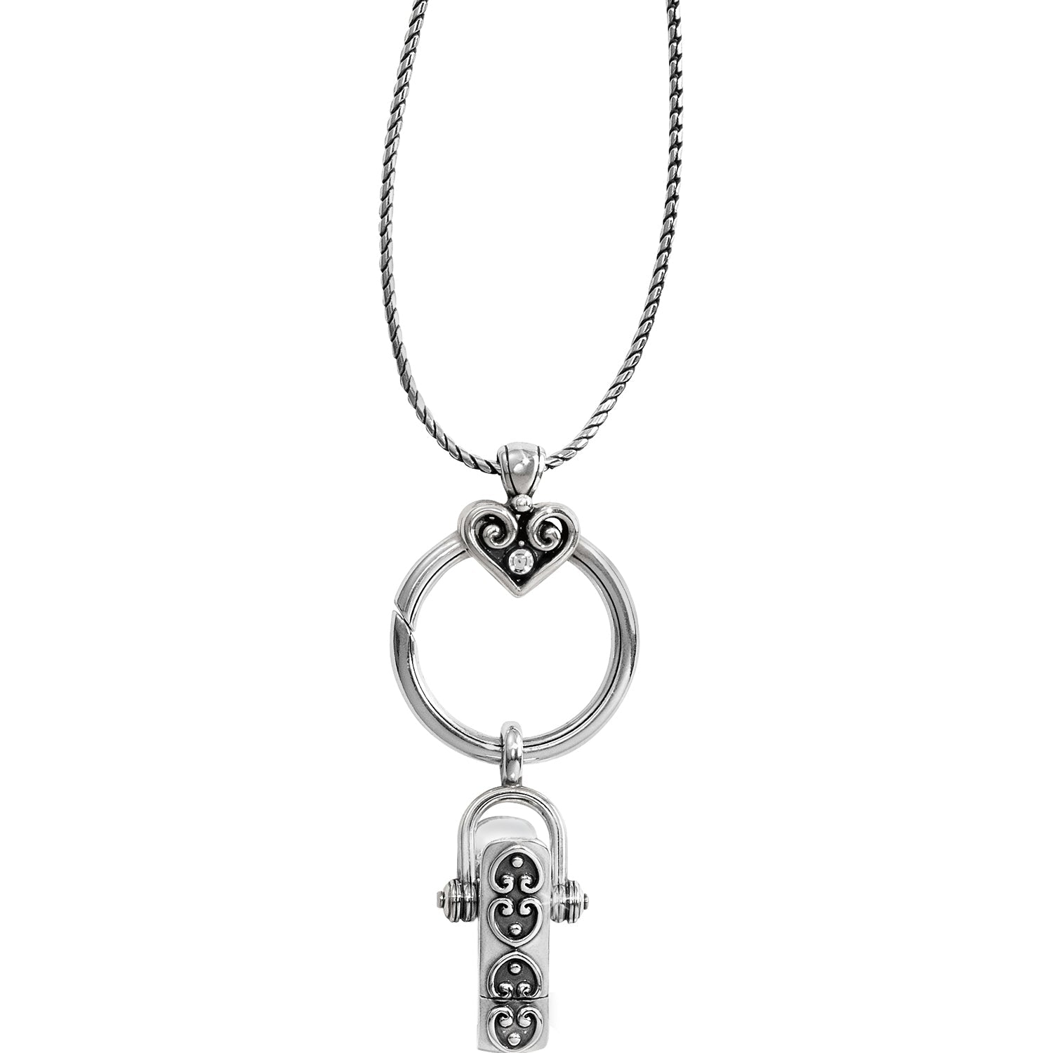 Brighton Alcazar Charm Badge Clip Necklace