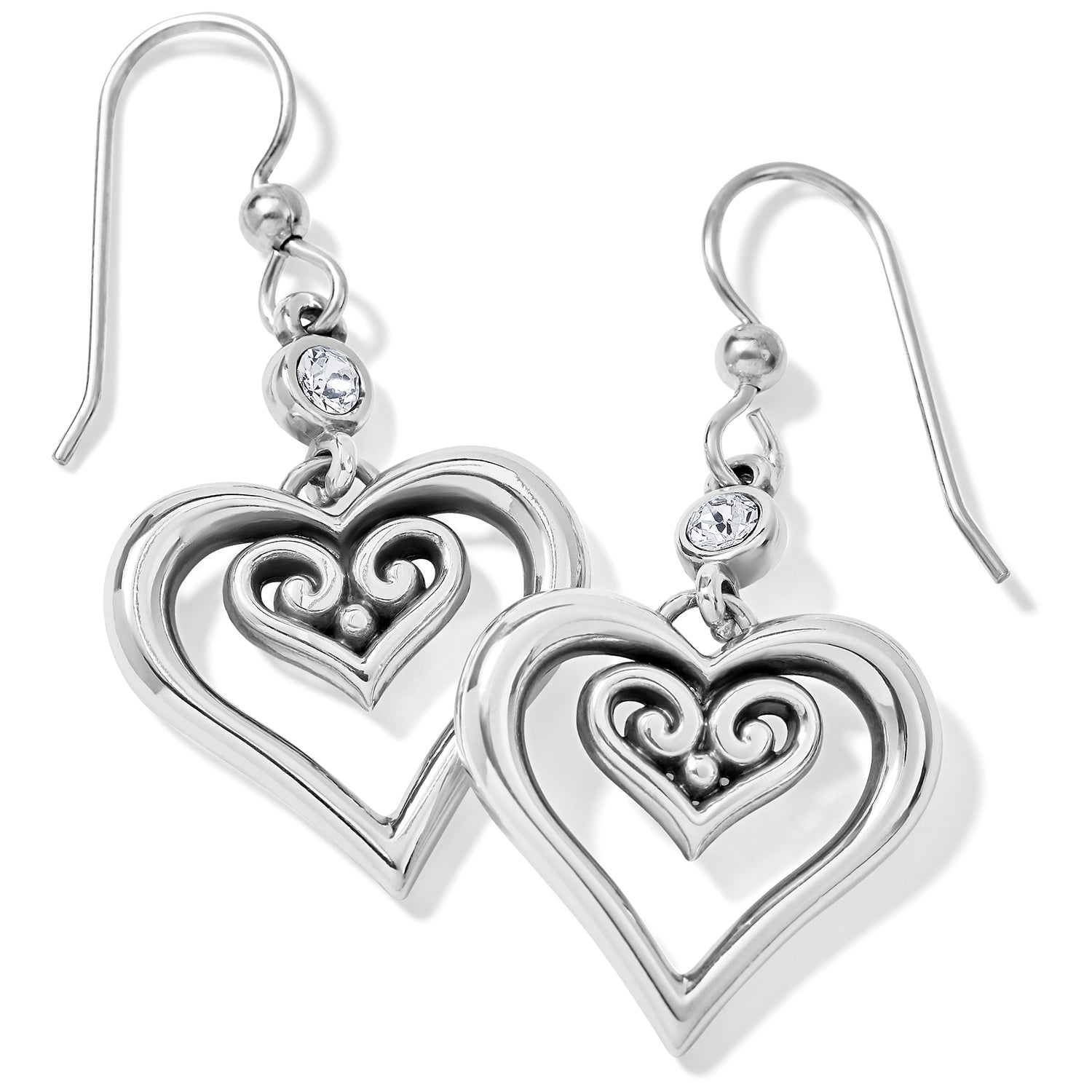 Brighton Alcazar Duet Heart French Wire Earrings - Juli's Wearable Art