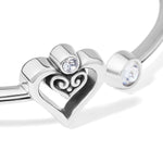 Brighton Alcazar Duet Heart Open Hinged Bangle - Juli's Wearable Art