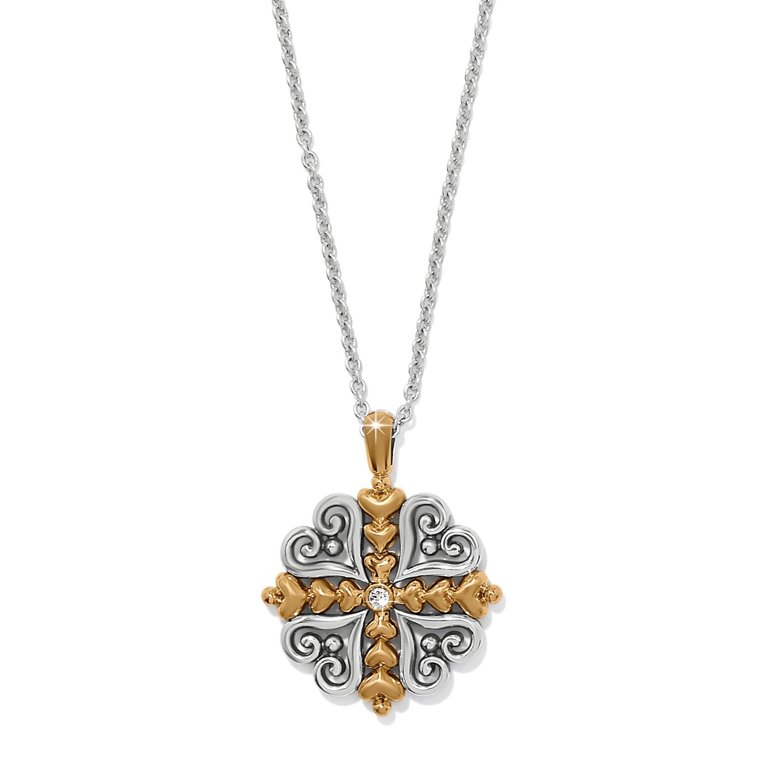 Brighton Alcazar Heart Two Tone Necklace - Juli's Wearable Art