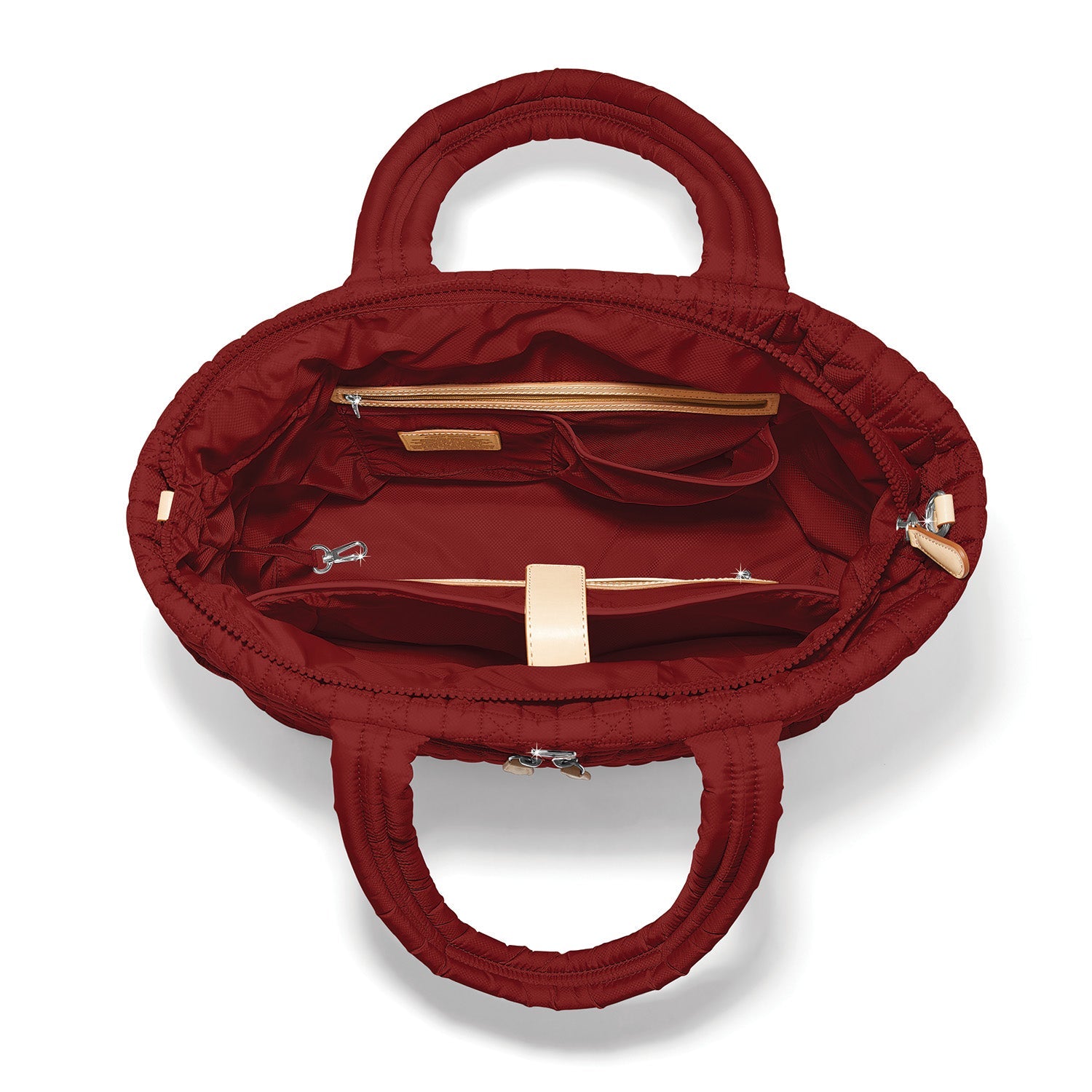 Brighton Amara Large Tote | Heart Beat Collection | Garnet - Juli's Wearable Art