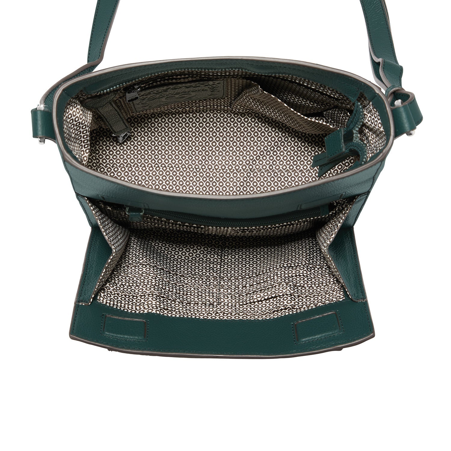 Brighton Astrid Organizer Handbag | Jewel Green Leather