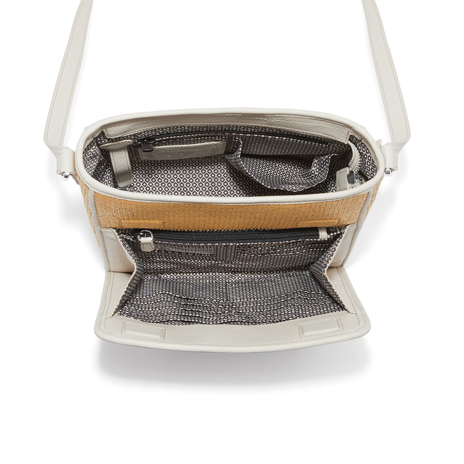 Brighton Astrid Straw Organizer Bag in White - Juli's Wearable Art