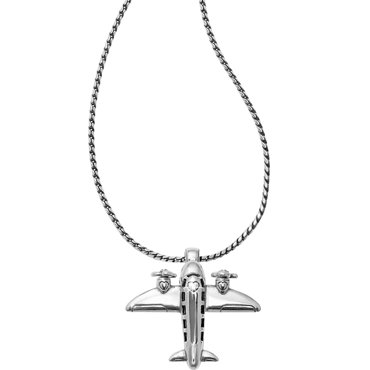 Brighton Aviator Badge Clip Necklace - Juli's Wearable Art