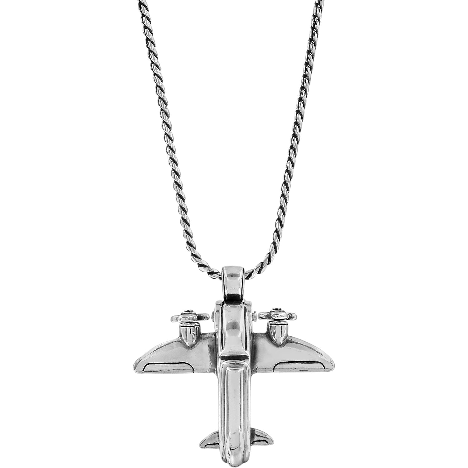 Brighton Aviator Badge Clip Necklace - Juli's Wearable Art