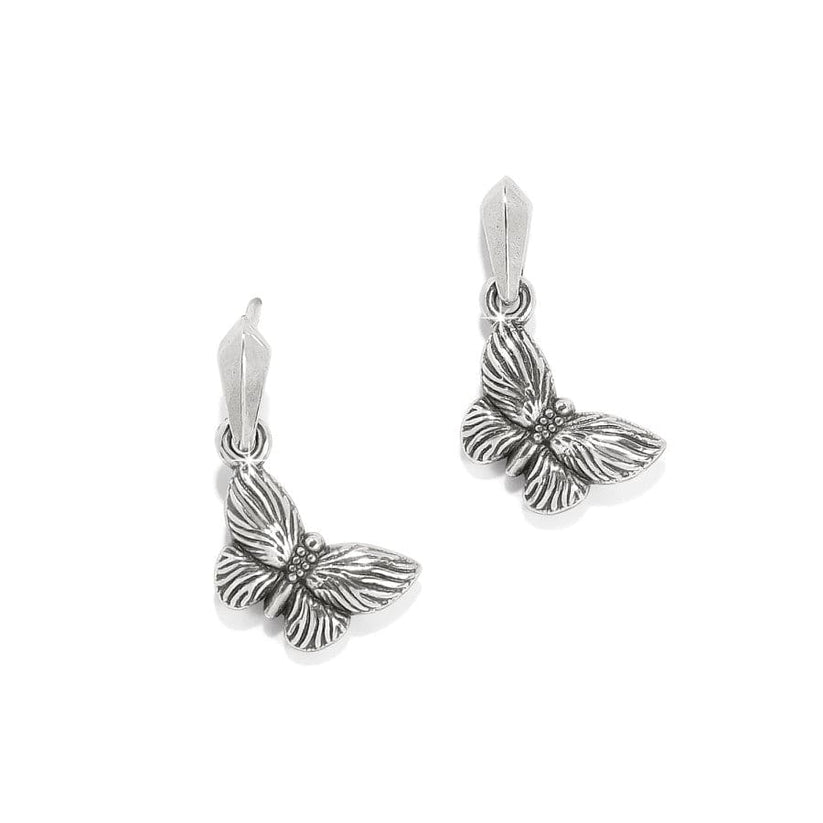 Brighton Bloom Butterfly Petite Post Drop Earrings – Silver - Juli's Wearable Art