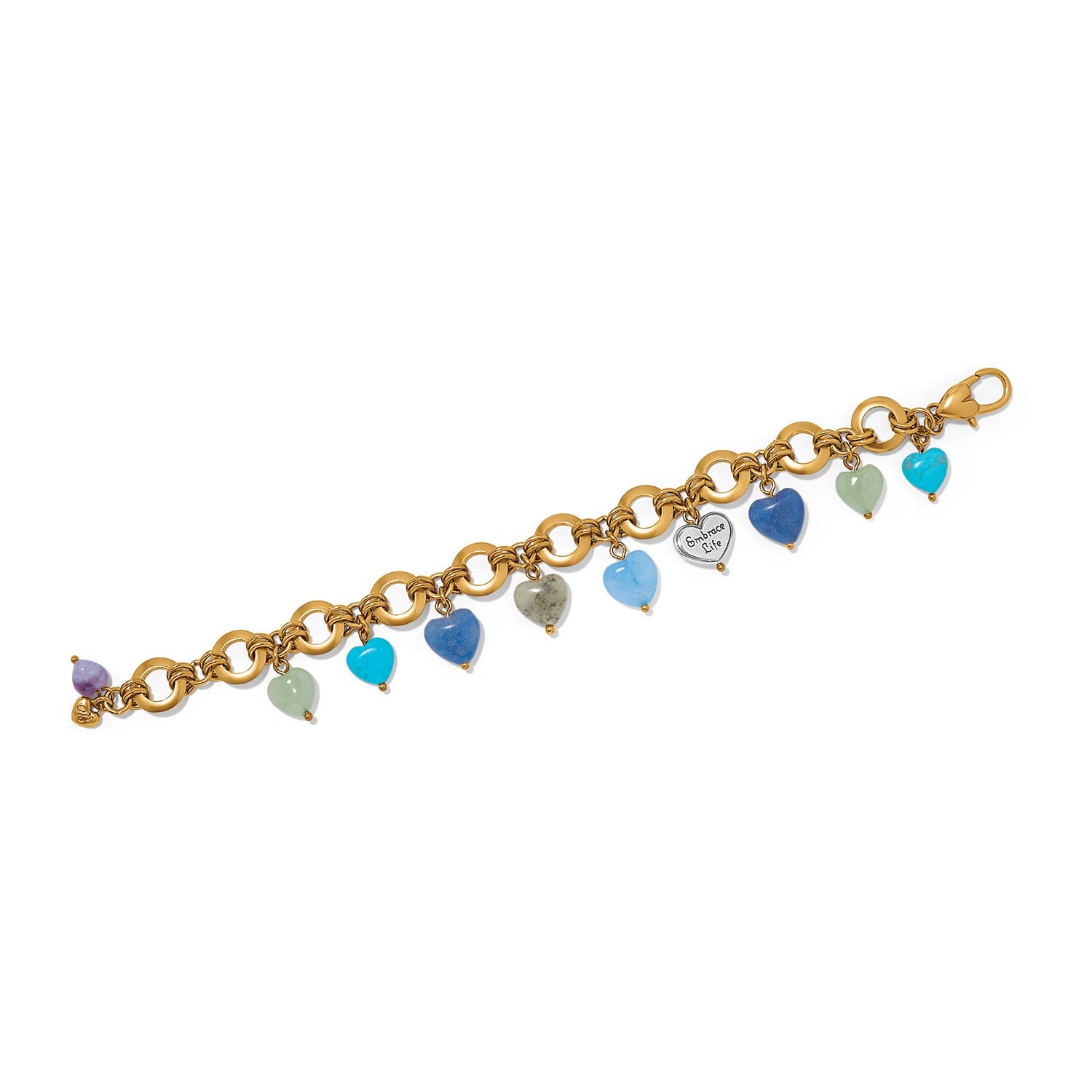 Brighton Brighton One Heart Multi Heart Bead Link Bracelet