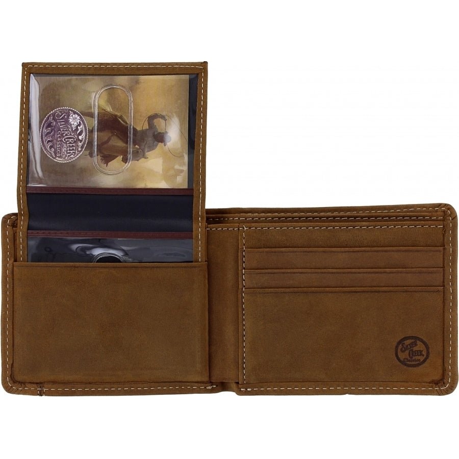 Brighton Brown Western Classic Passcase Wallet