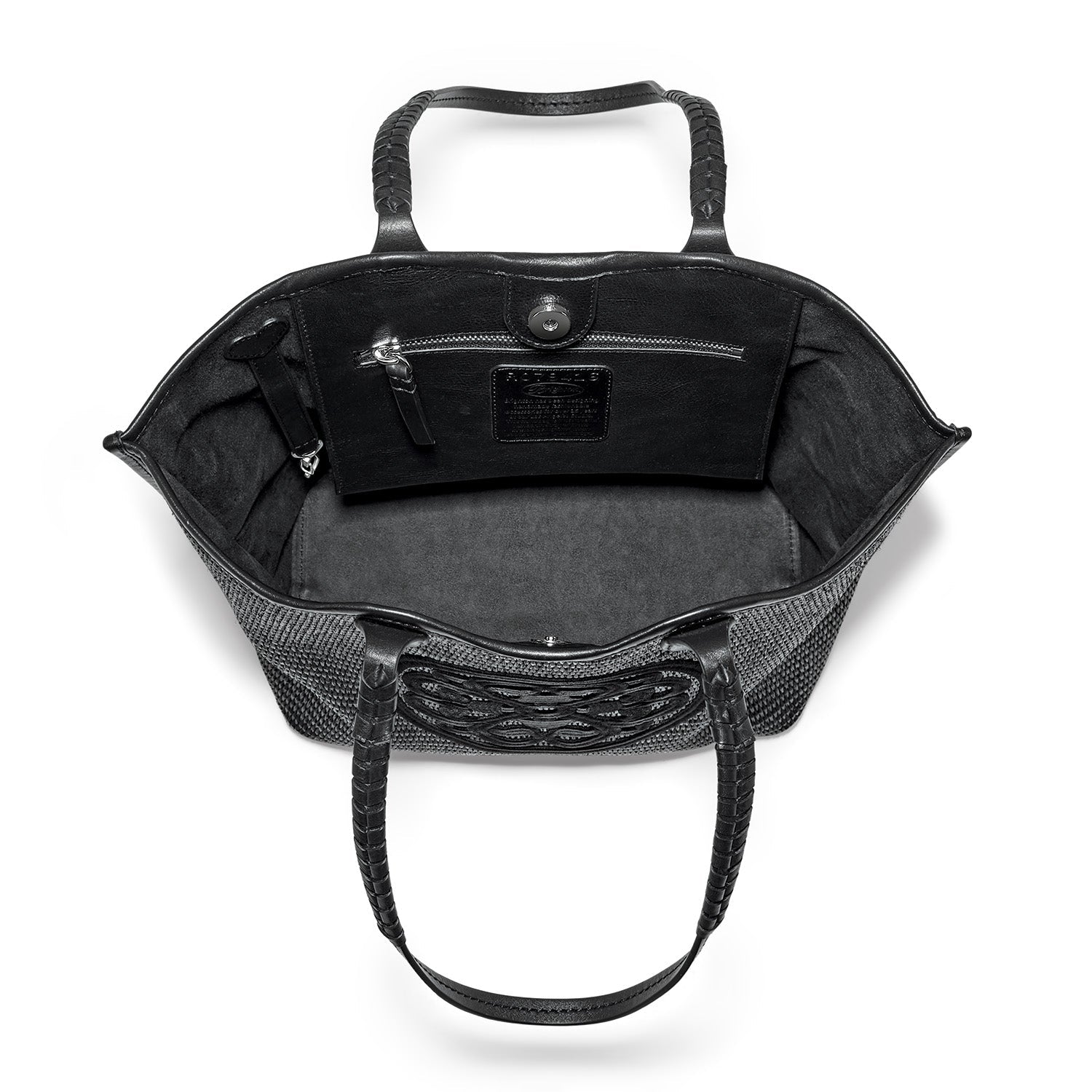 Brighton Bruna Large Straw Tote | Black - Juli's Wearable Art