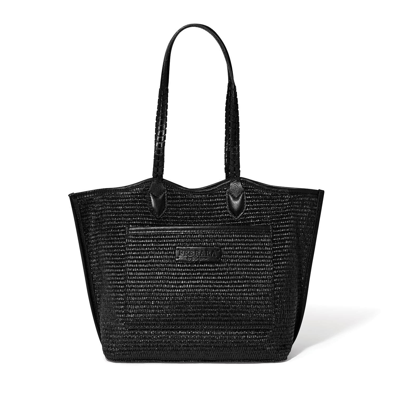 Brighton Bruna Large Straw Tote | Black