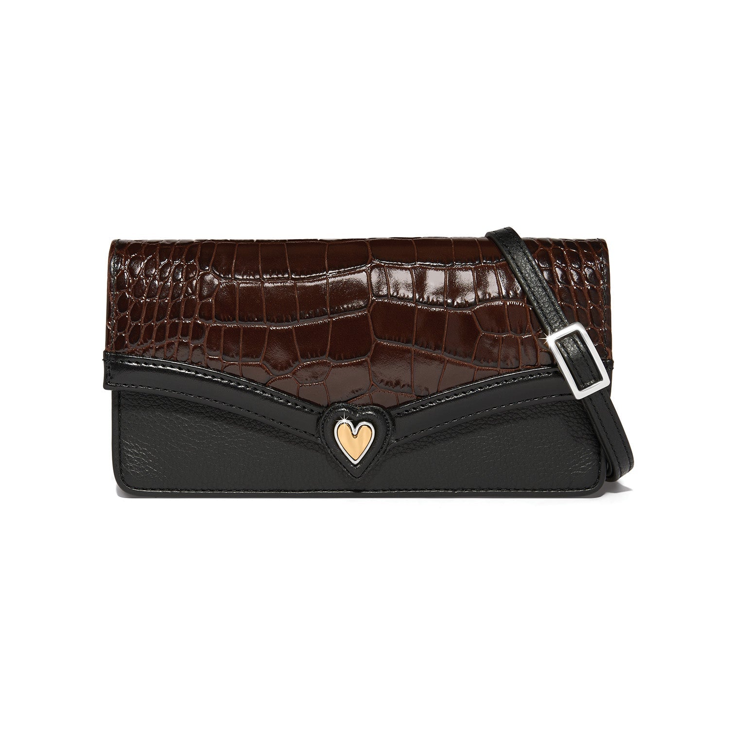 Brighton Cascade Large Wallet | Black  Chocolate