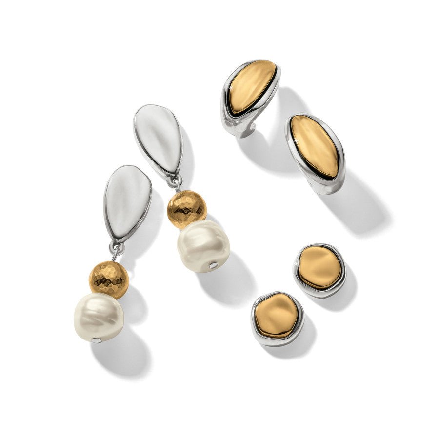 Brighton Cascade Round Post Earrings – Silver - Gold - Juli's Wearable Art